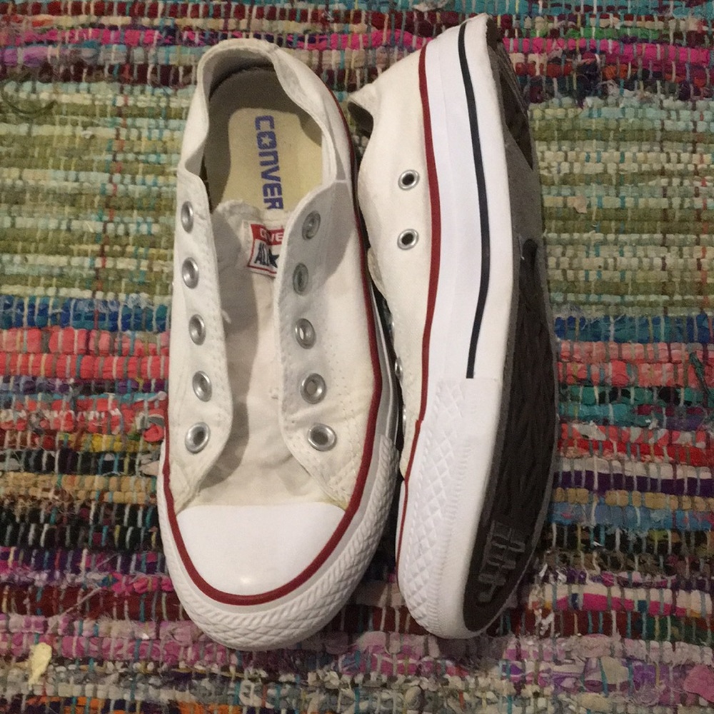 White Converse Allstar Sneakers - Picture 4 of 5
